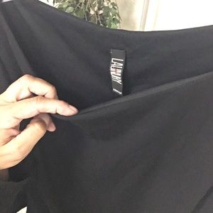 Laundry black pencil long sleeve dress with foux leather belt. Size medium